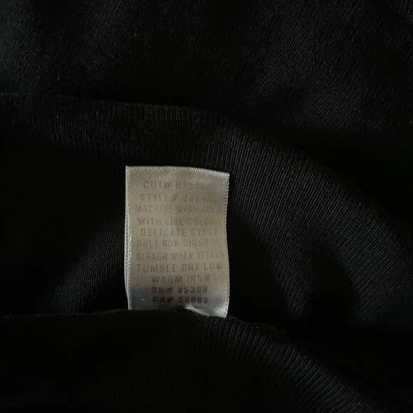 Vintage Y2K Black Mixed-Media Tiered Maxi Skirt – Size S - Picture 6 of 6